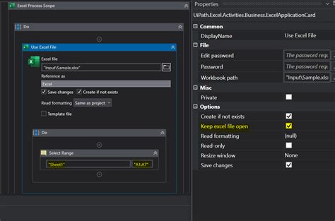 Image result for UiPath 2021 Version 10.4 Excel Read Range Example