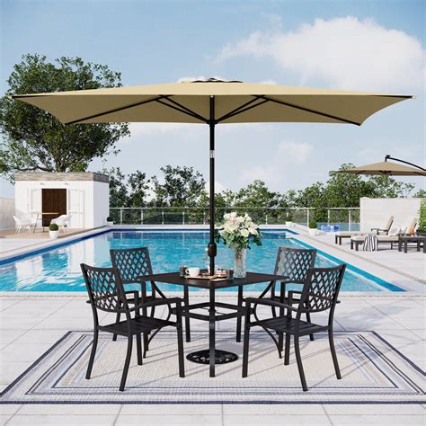 MF Studio 10 x 6.6ft Rectangle Patio Table Umbrella Philippines | Ubuy