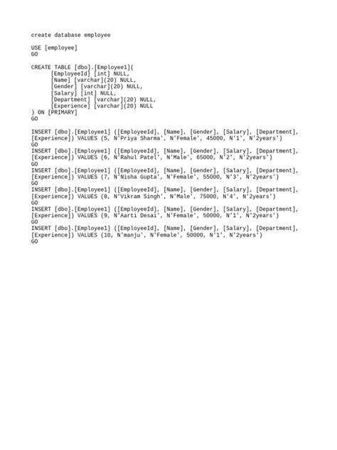 Image result for Sample Create Table Script