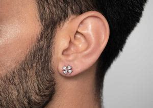 Vibrant Inverted Triad Men's Stud in Gold | Orionz Jewels