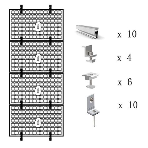 Solar Panel PV Profile Mounting-Rail Flat Roof Metal India | Ubuy