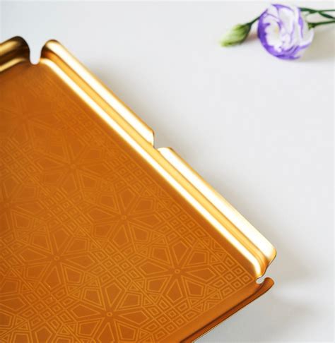 Gold serving tray for sale online.