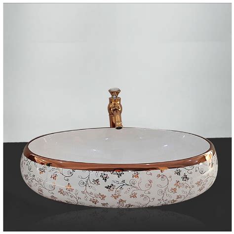 Toyo Wash Basin showroom Near me | Toyo 104 White & Golden Wash Basin ...