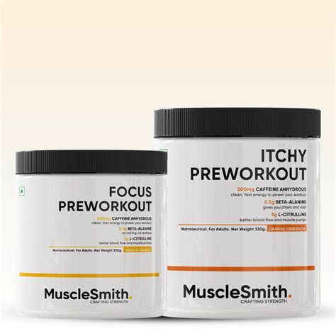 Muscle Smith Itchy Pre Workout (Orange Obsession )+ Focus Pre Workout
