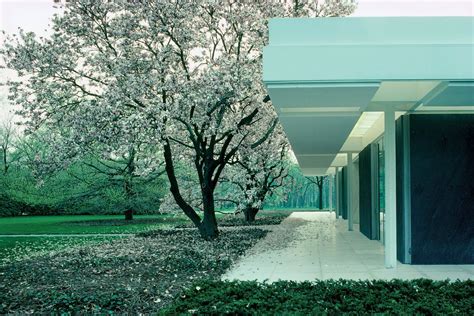 Miller house, Columbus, Indiana, 1953-57. Exterior detail. Photographer ...