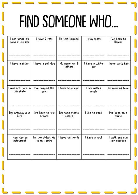 13 Find Someone Who Worksheets Math Activity | Find someone, Find someone who, Math activities