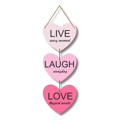 Buy "Live, Laugh, Love – Heart" Wall Hanging