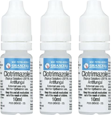 Graxcell Maximum Strength Clotrimazole 1% Antifungal Topical Solution | Fast-Acting Relief for ...