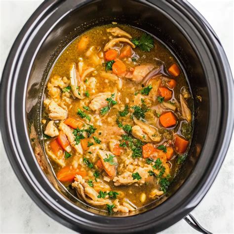Crockpot Chicken Pot Roast with Vegetables and Herb Broth