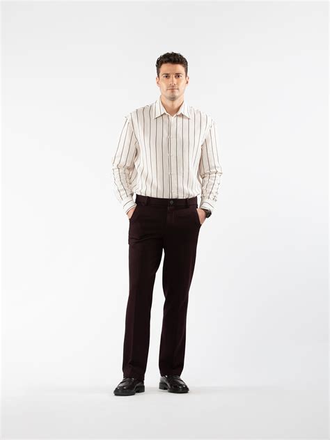 Buy Men's Breathable Wine formal Trousers Online in India – Love Pangolin