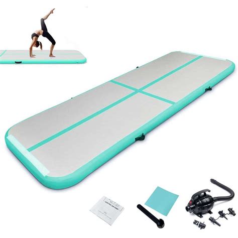 10ft/13ft/16ft Inflatable Gymnastics Tumbling Mat 4 Thick Air Tumble ...