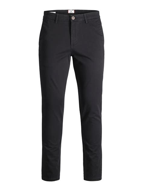 Slim Fit Chino trousers | Black | Jack & Jones®
