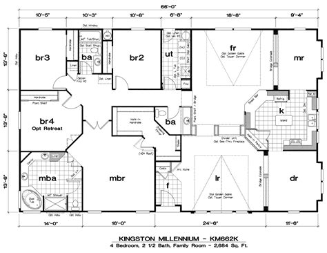 Stylish 4 Bedroom Double Wide Floor Plans For Modern Homes