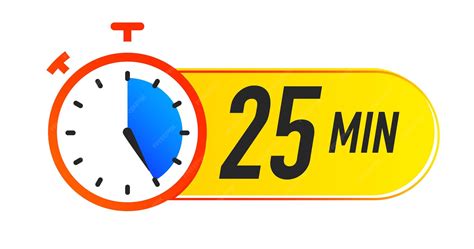 Premium Vector | Timer vector icon 25 minutes vector colorful style
