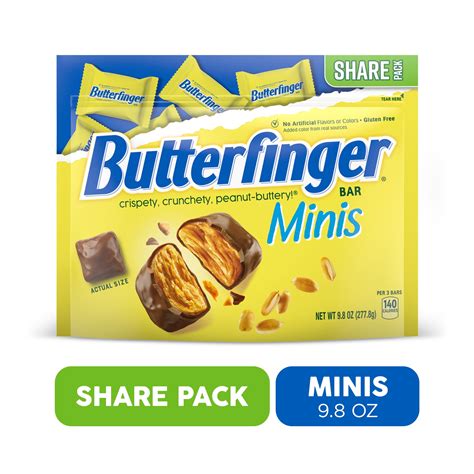 Butterfinger Mini Candy Bars, Chocolate Snack, Peanut-Buttery ...