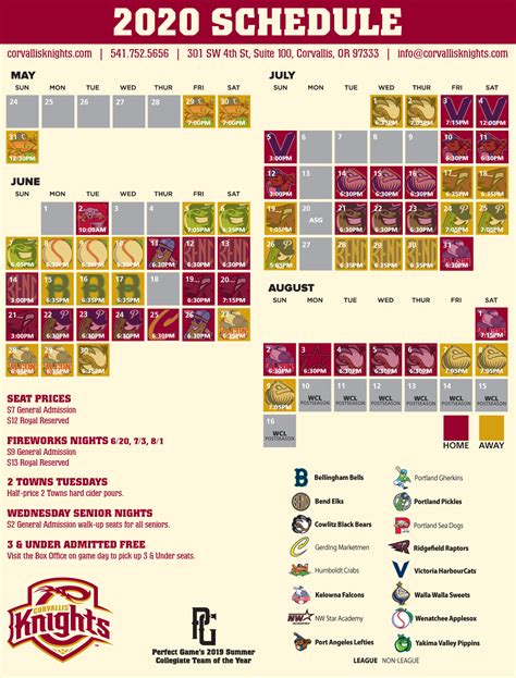 Knights Unveil Schedule Full of Affordable Family Fun - Corvallis ...