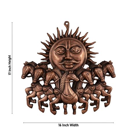 Giri - Seven Horses of Sun | Home Wall Decor | Brass Wall Hanging