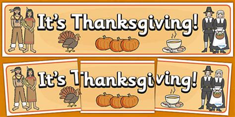 Thanksgiving Display Banner (teacher made) - Twinkl