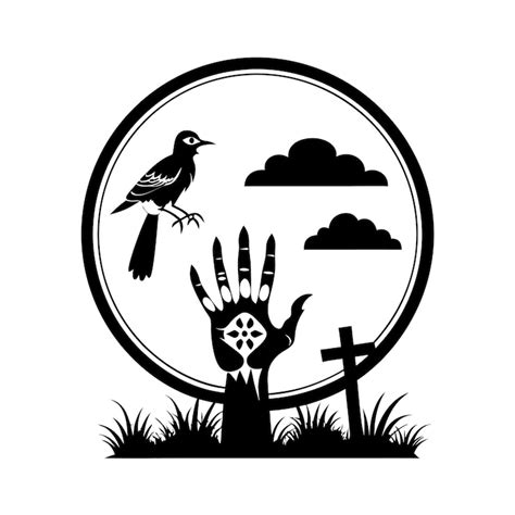 Hallowen t shirt vector illustration black and white | Premium AI ...