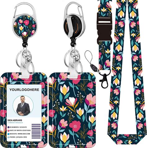 Amazon.com : Badge Lanyard and ID Badge Holder, Retractable Badge Reels ...