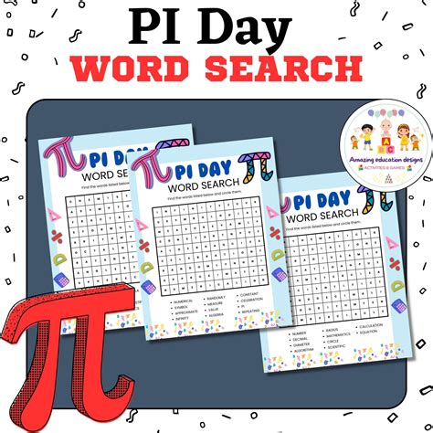 WORD SEARCH Pi Day | Made By Teachers