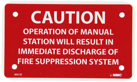 Buy NMC M97R Safety Sign, Legend"CAUTION OPERATION OF MANUAL STATION ...