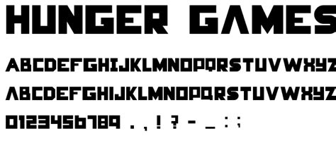 Hunger Games Font : pickafont.com