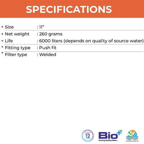 Buy Bio+ Sediment BWPA Filter | Biotech Industries Store