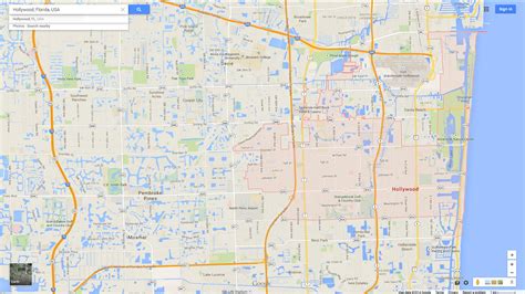 Hollywood, Florida Map