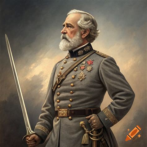 General Robert E Lee portrait on Craiyon