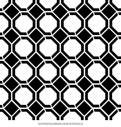 Stencil of Ceramic Tile | Free Printable Papercraft Templates