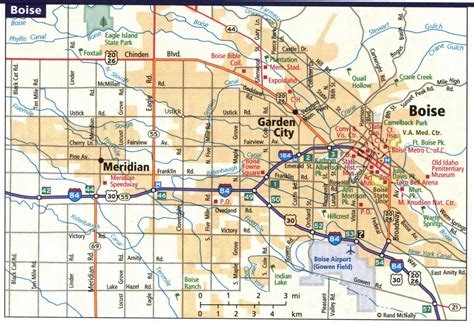 Maps city ID Boise, Idaho Falls, Nampa, Pocatello, Twin Falls - atlas