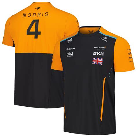 Castore Men's Castore Lando Norris Charcoal McLaren F1 Team 2024 Set Up ...