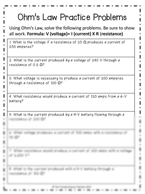 SOLUTION: Ohms law word problem practice - Studypool