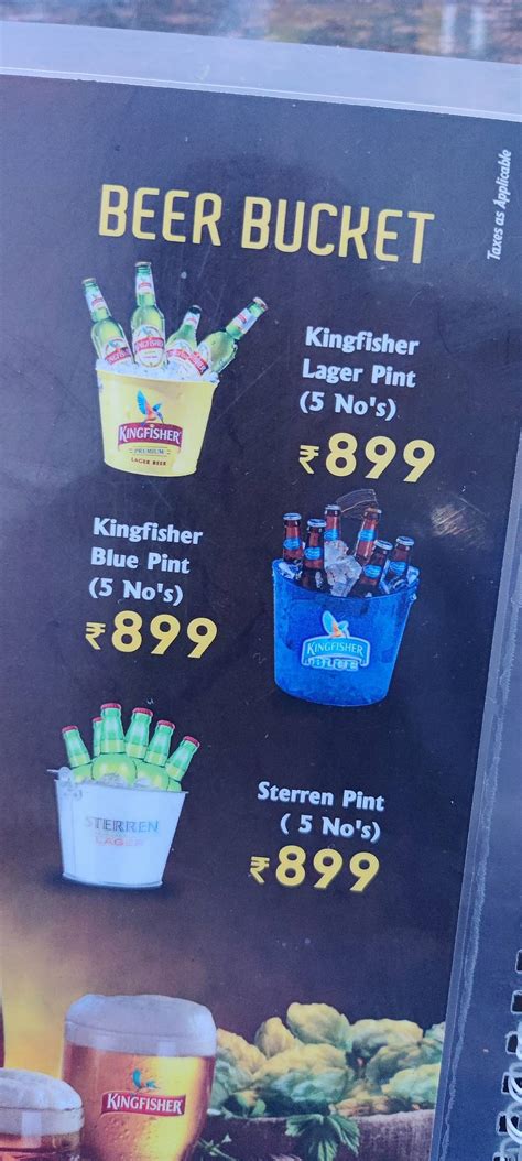 Menu at Skyline Rooftop Bar, Chennai