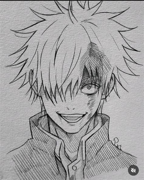 Itadori yuji jujutsu kaisen quick drawing – Artofit - sketch of yuji itadori