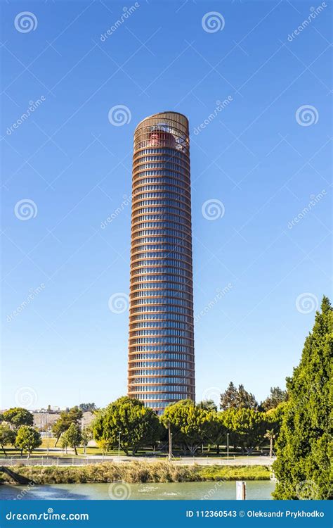 Sevilla Tower, Office Skyscraper in Seville City, Spain Stock Image ...