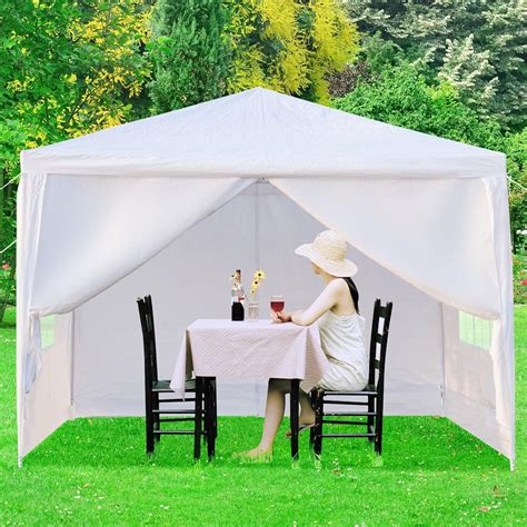 Amazon.com : 10'x10' Outdoor Party Tent, Wedding Patio Gazebo, White ...