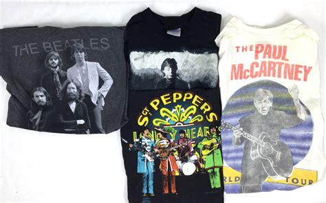 Lot - (5) Vintage Beatles T-Shirts