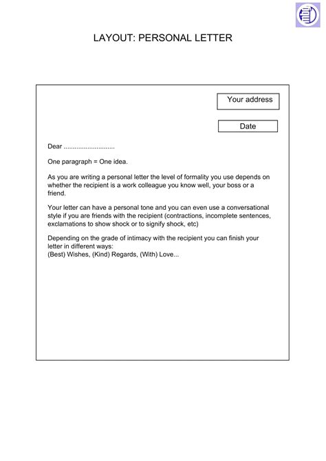 Image result for Personal Letter Example