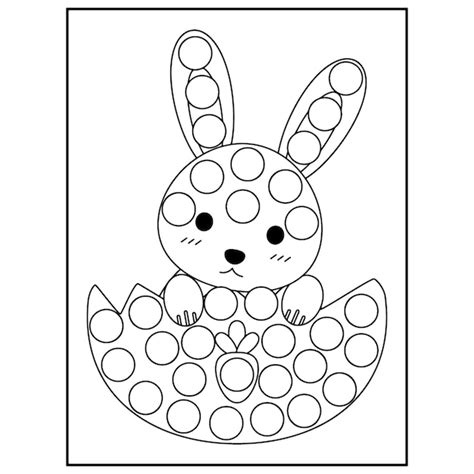 Ausmalbilder für Ostern mit Punktmarkierungen für Kinder | Premium Vektor