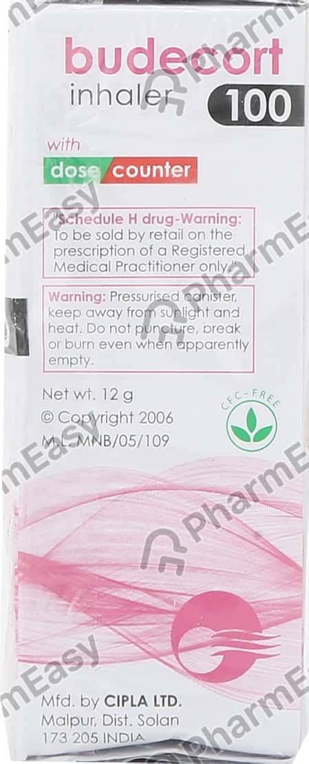 Budecort 100 MCG Metered-Dose Inhaler (200): Uses, Side Effects, Price ...