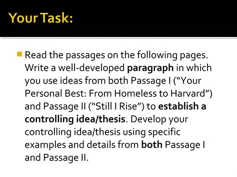 Review controlling ideas | PPT