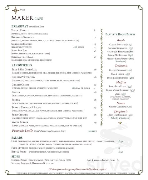 The Maker Lounge menus in Hudson, New York, United States
