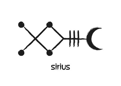 Mystical Sirius star symbol Astrology Alphabet sign, Canis Major Hieroglyphic kabbalistic ...