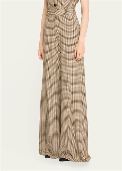 Toccin Daniela Wide-Leg Plaid Pants - Bergdorf Goodman