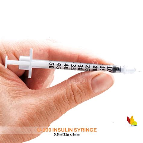Insulin U-100 Syringe 0.5cc 31G x 8mm | Syringe, Insulin, 8mm
