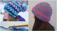 Free Crochet Hat With Braids by Puff Stitched Braid Hat Pretty Ideas Free Crochet Hat With Braids