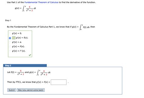 Fundamental Theorem Of Calculus Part 1