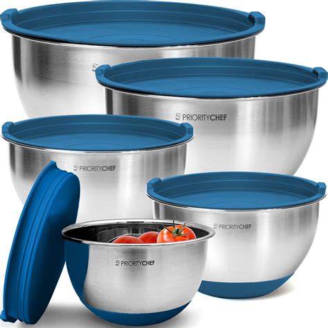 Amazon.com: Priority Chef Premium Mixing Bowls With Airtight Lids Set ...